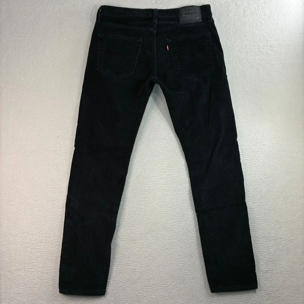 Levis 512 Corduroy Pants Mens 32x32 Black Slim Tapered Preppy Casual‎ Chino